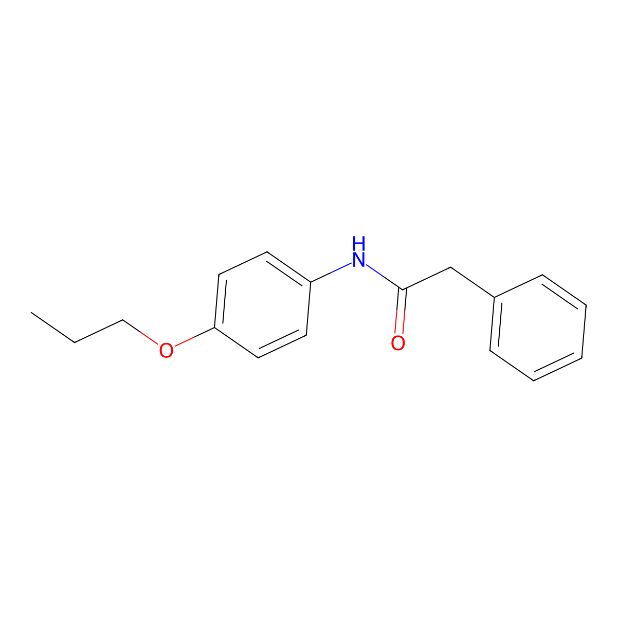2-phenyl-N-(4-propoxyphenyl)acetamide molecular structure, CAS 27817-19-2