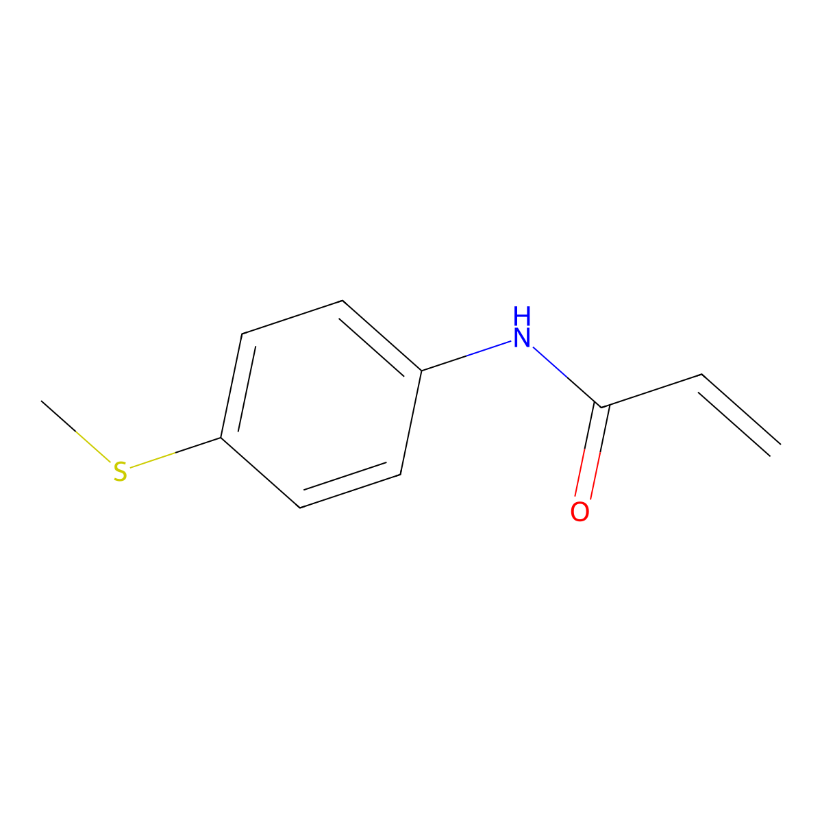 N-(4-(methylthio)phenyl)acrylamide molecular structure, CAS 27817-73-8