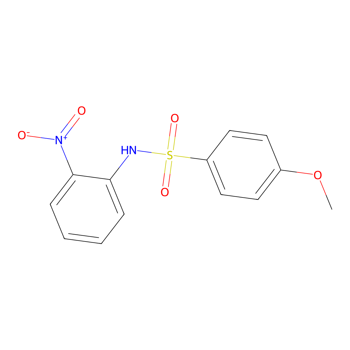 4-methoxy-N-(2-nitrophenyl)benzenesulfonamide molecular structure, CAS 278179-07-0