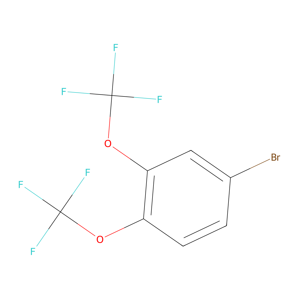 4-Bromo-1,2-bis(trifluoromethoxy)benzene molecular structure, CAS 278183-52-1