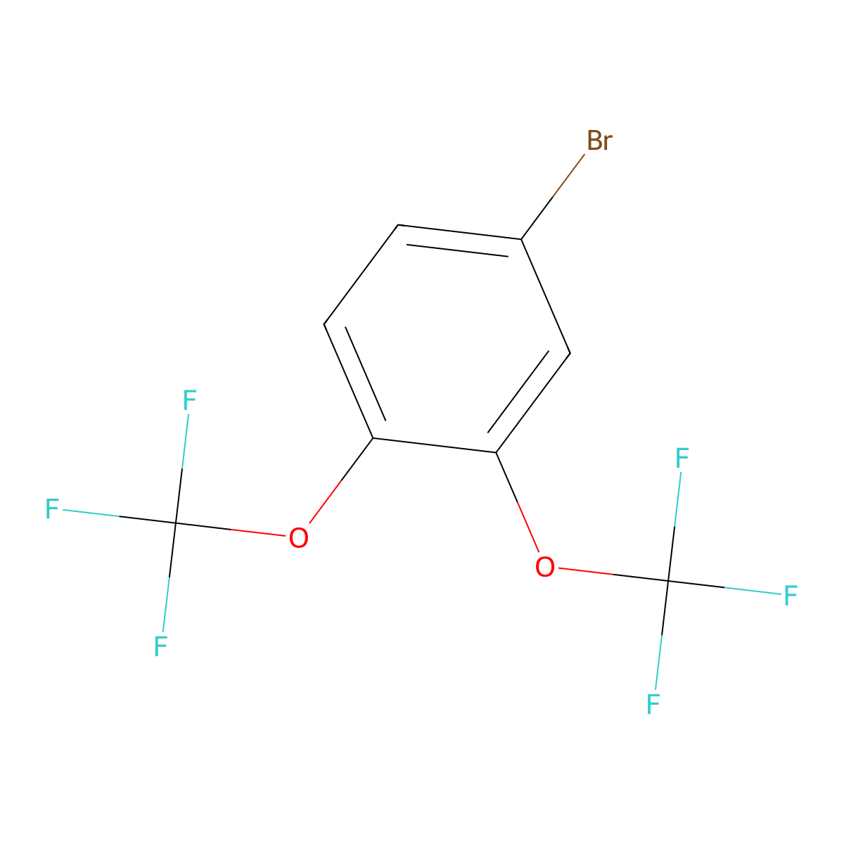4-Bromo-1,2-bis(trifluoromethoxy)benzene molecular structure, CAS 278183-52-1