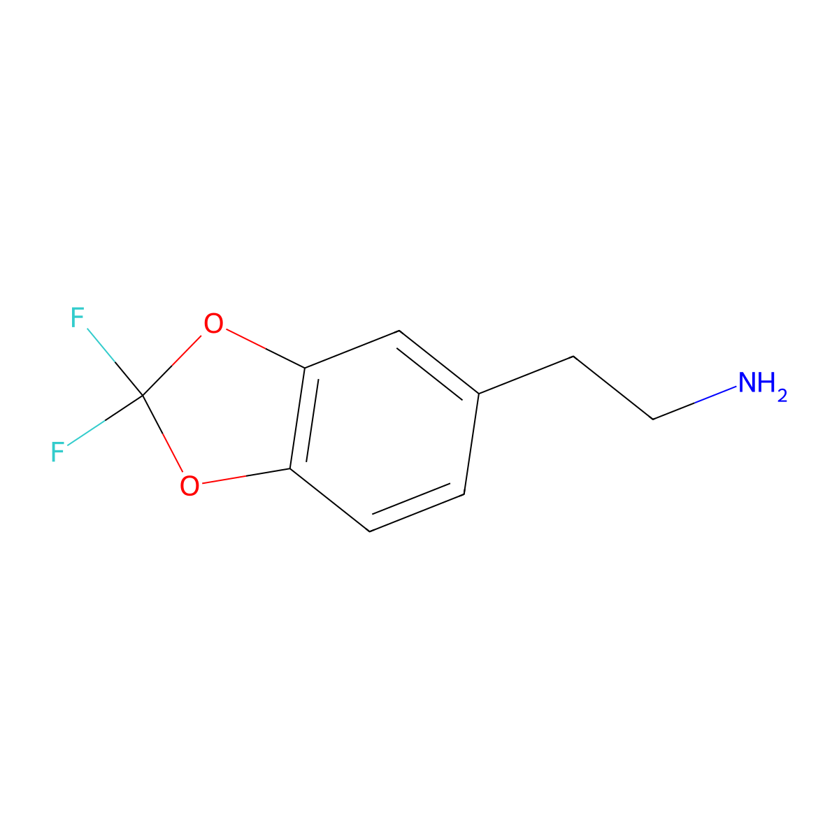 2-(2,2-Difluoro-benzo[1,3]dioxol-5-YL)-ethylamine molecular structure, CAS 278183-65-6