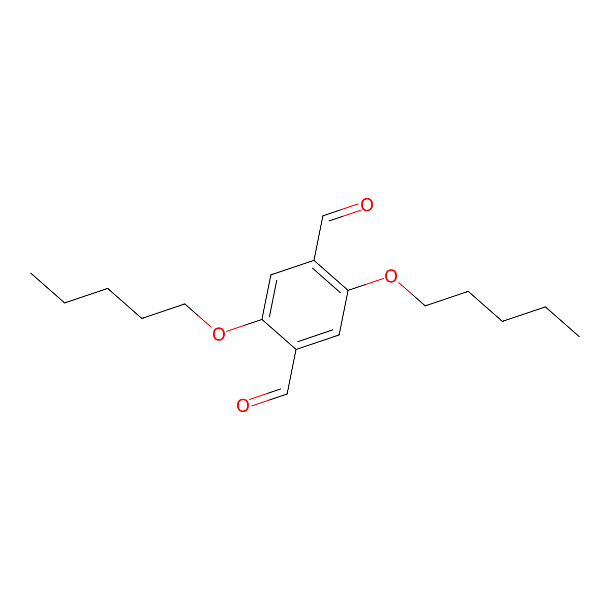 2,5-Bis(pentyloxy)terephthalaldehyde molecular structure, CAS 278186-49-5