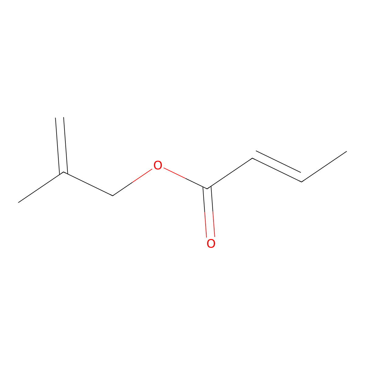 2-Butenoic acid, 2-methyl-2-propen-1-yl ester molecular structure, CAS 27819-09-6