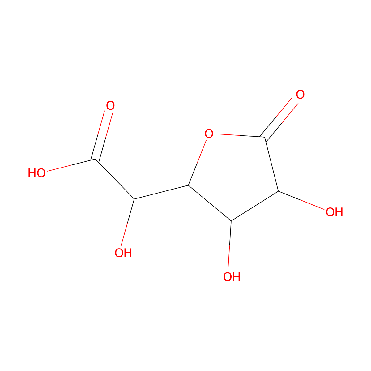 D-glucaro-3,6-lactone molecular structure, CAS 2782-04-9