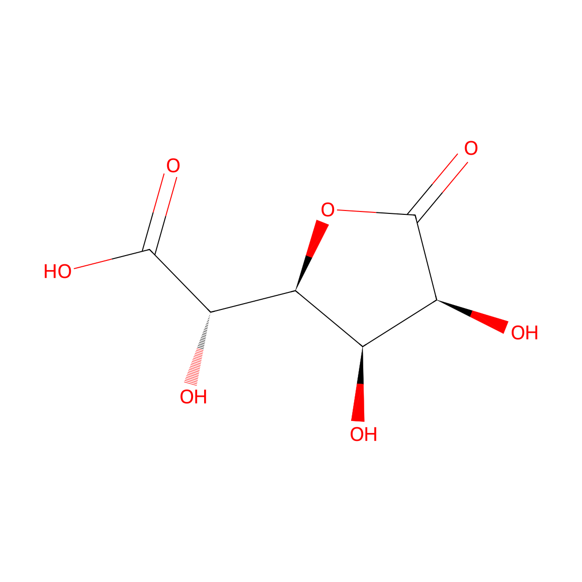 D-glucaro-3,6-lactone molecular structure, CAS 2782-04-9