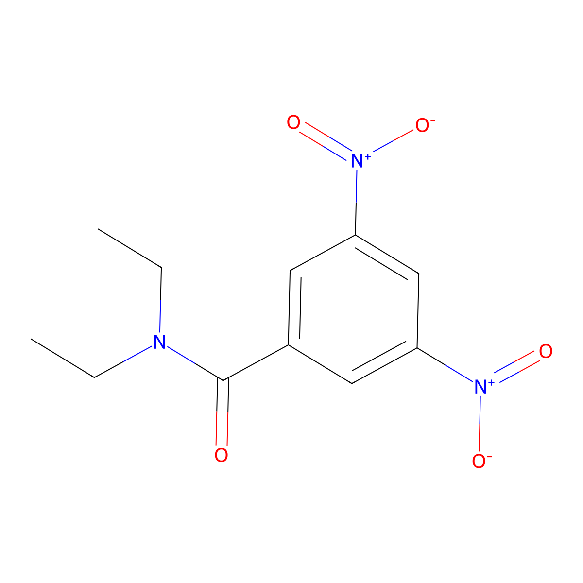 N,N-diethyl-3,5-dinitrobenzamide molecular structure, CAS 2782-38-9