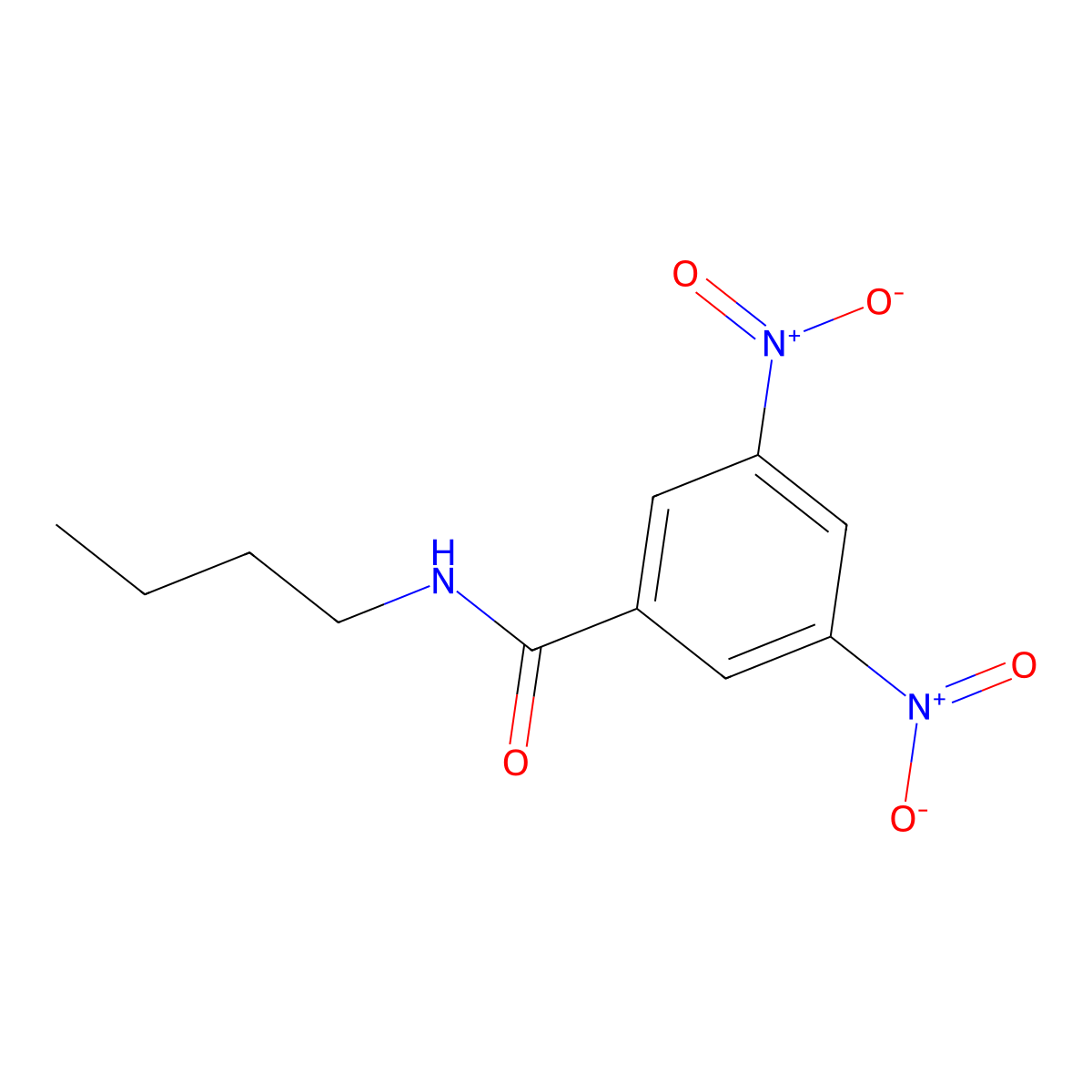 N-butyl-3,5-dinitrobenzamide molecular structure, CAS 2782-41-4