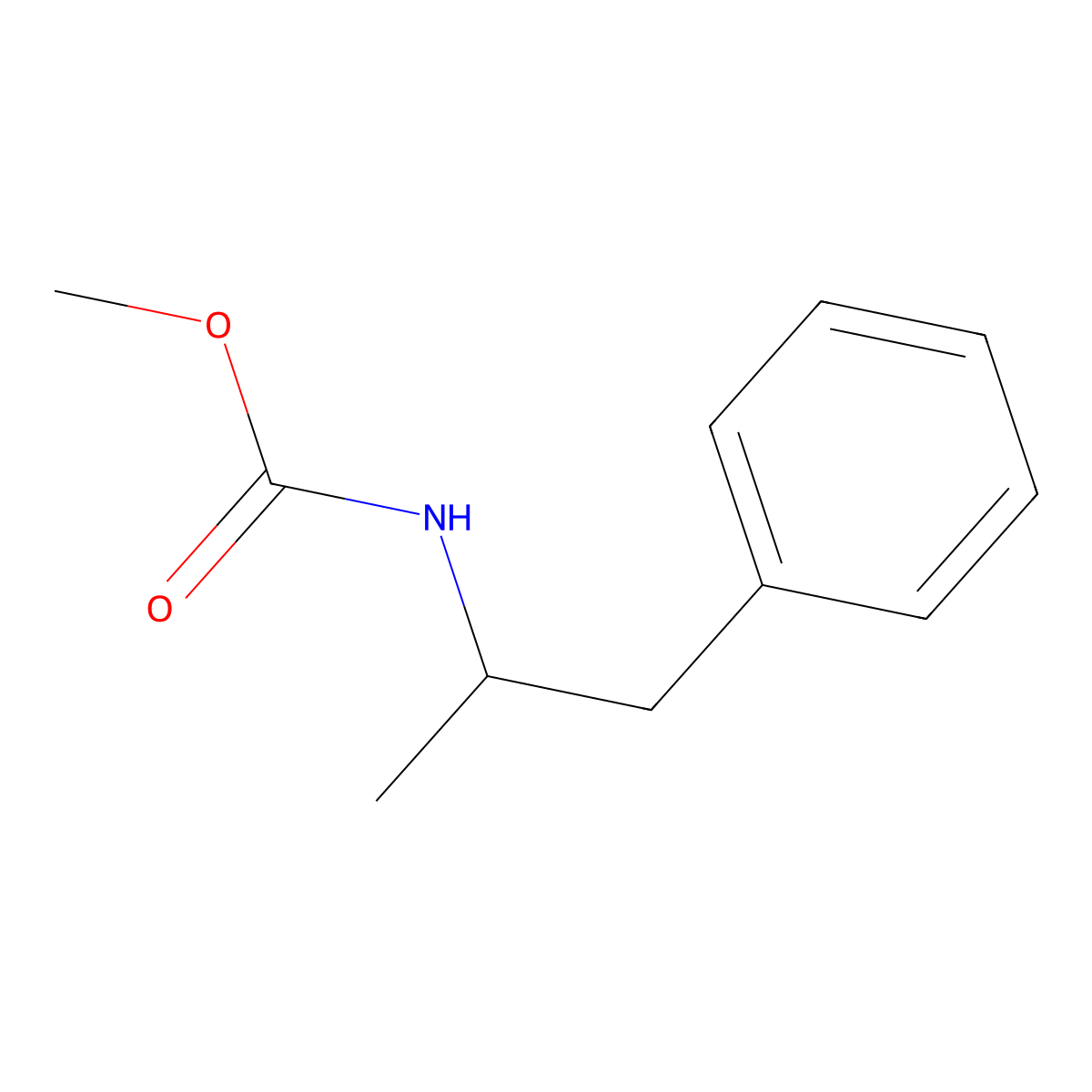 methyl N-(1-phenylpropan-2-yl)carbamate molecular structure, CAS 27822-58-8