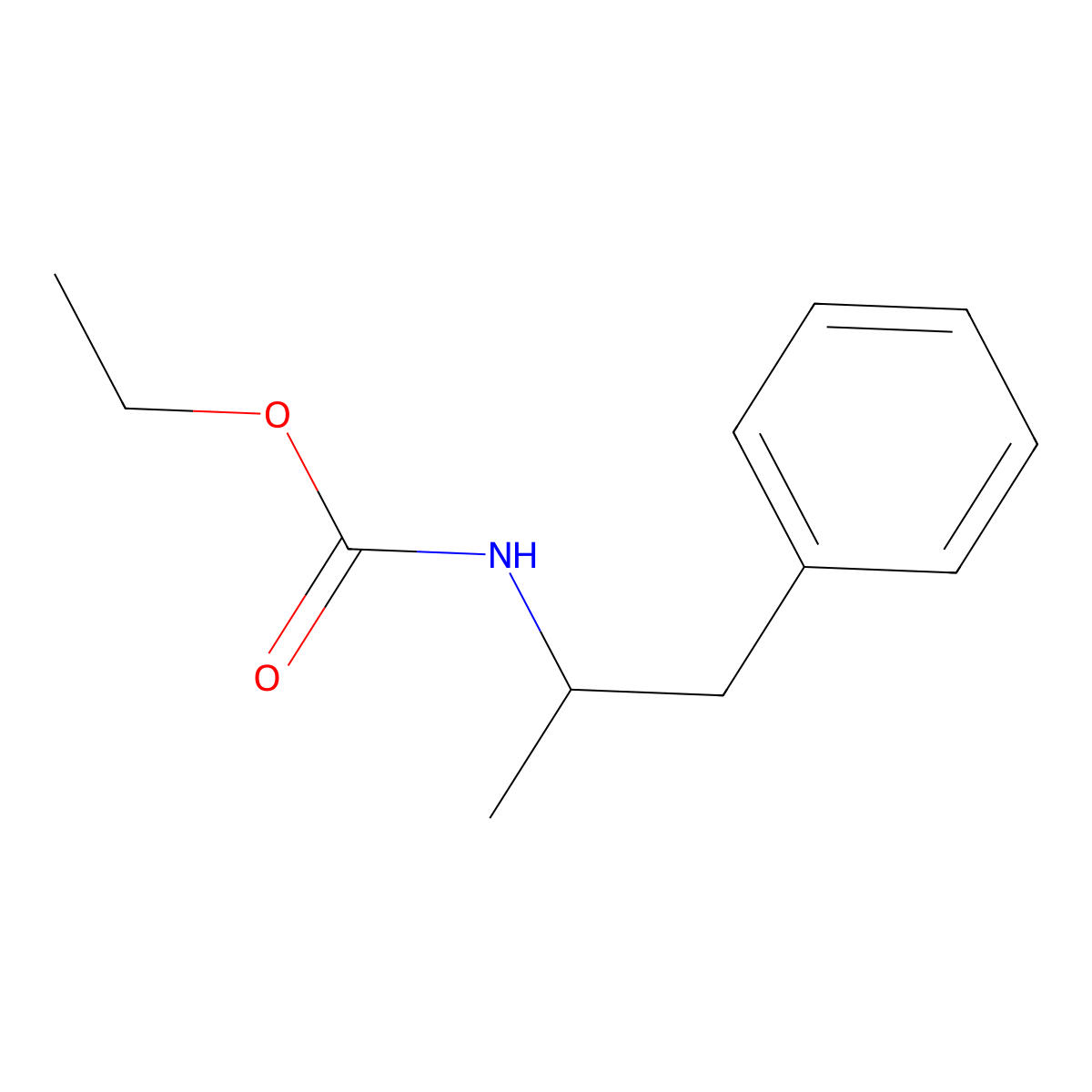 Carbamic acid, (1-methyl-2-phenylethyl)-, ethyl ester molecular structure, CAS 27822-59-9