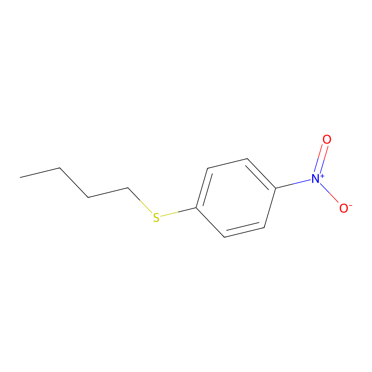 1-(Butylsulfanyl)-4-nitrobenzene molecular structure, CAS 27826-43-3