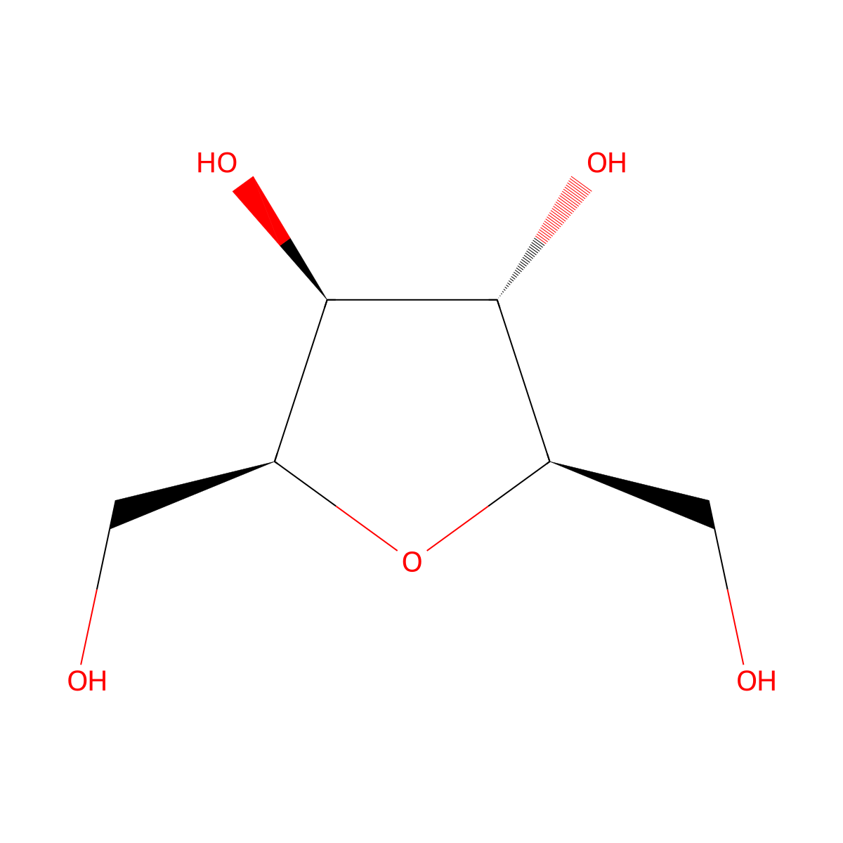2,5-anhydro-D-glucitol molecular structure, CAS 27826-73-9
