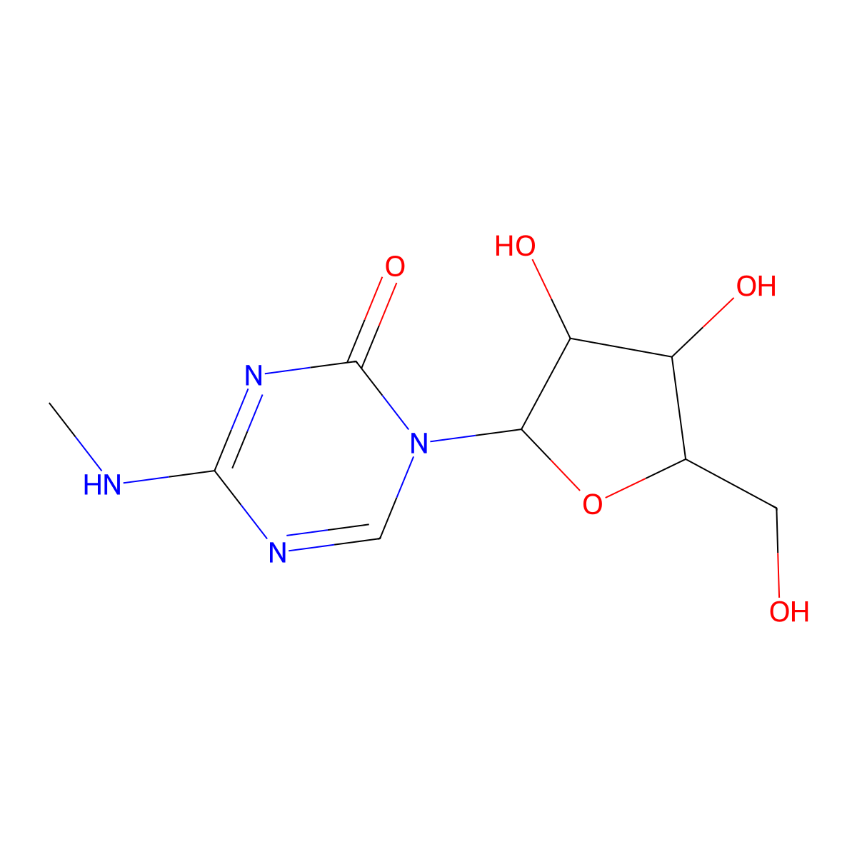 N(4)-methyl-5-azacytidine molecular structure, CAS 27826-76-2