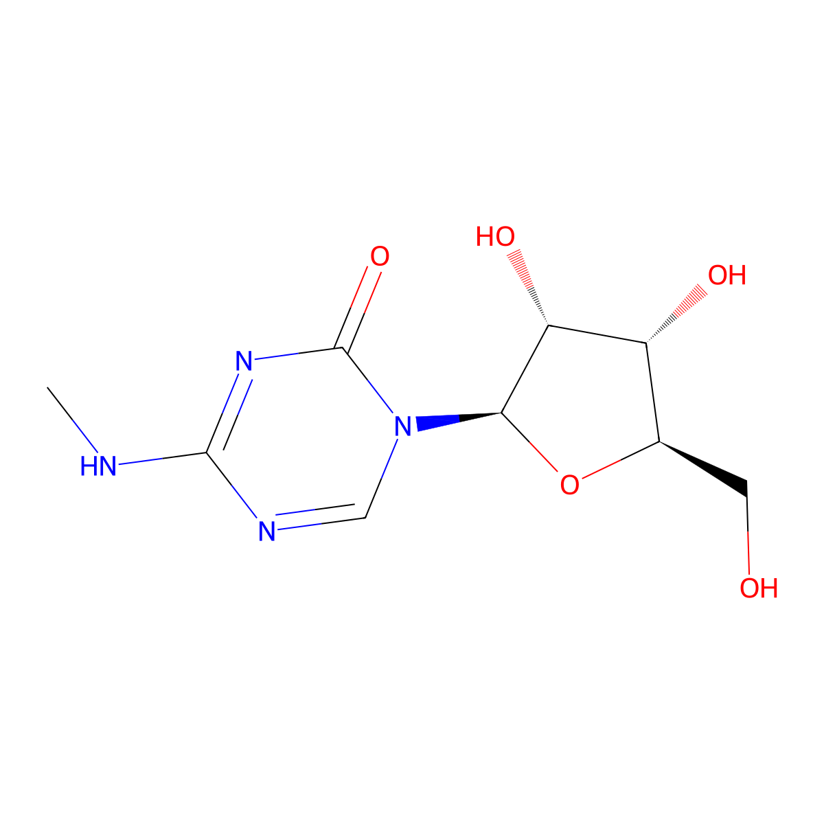 N(4)-methyl-5-azacytidine molecular structure, CAS 27826-76-2