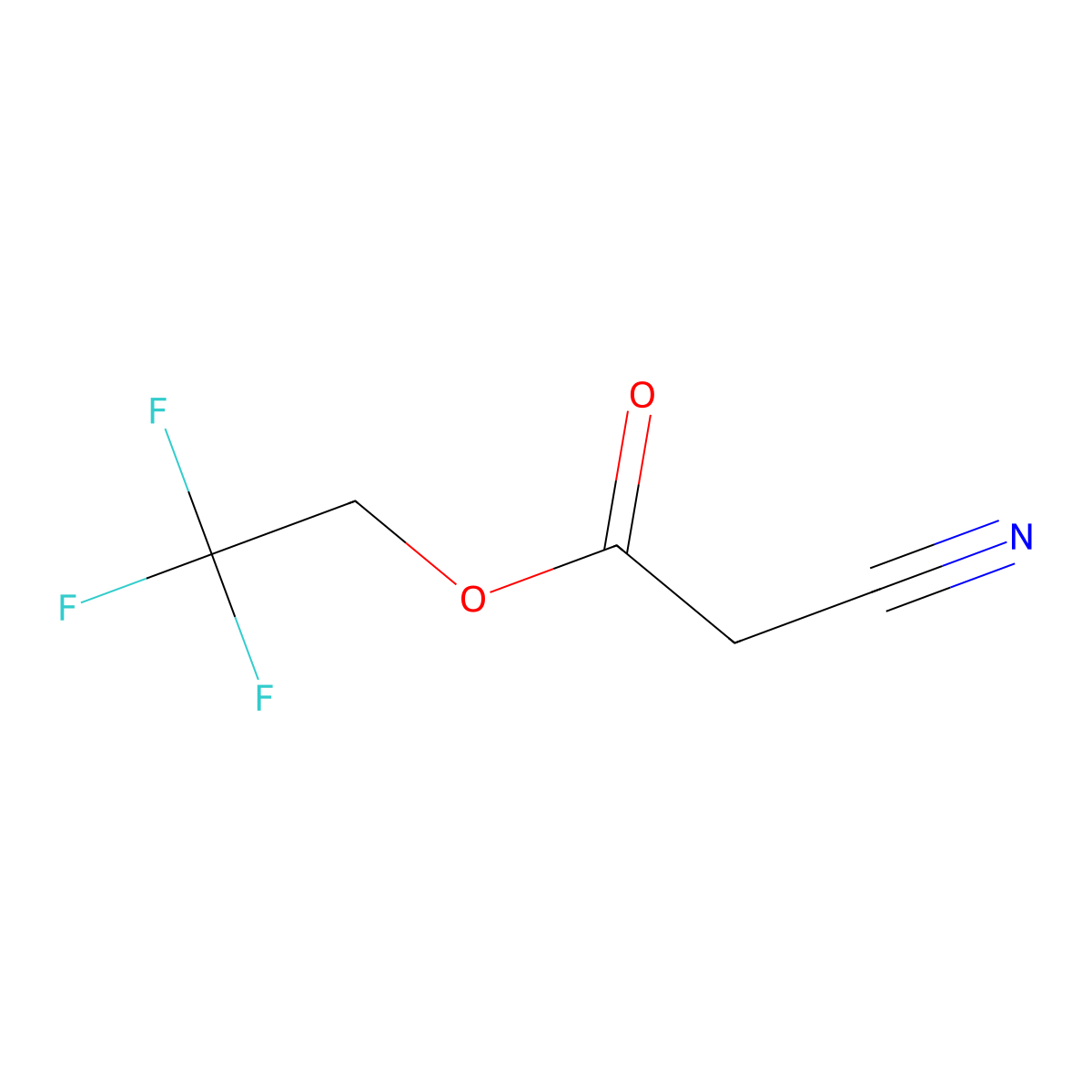 2,2,2-Trifluoroethyl 2-cyanoacetate molecular structure, CAS 27827-83-4