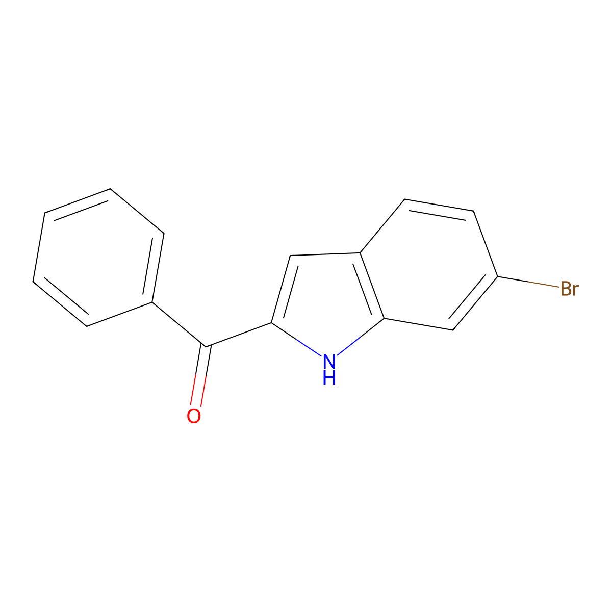 2-benzoyl-6-bromo-1H-indole molecular structure, CAS 2782746-44-3