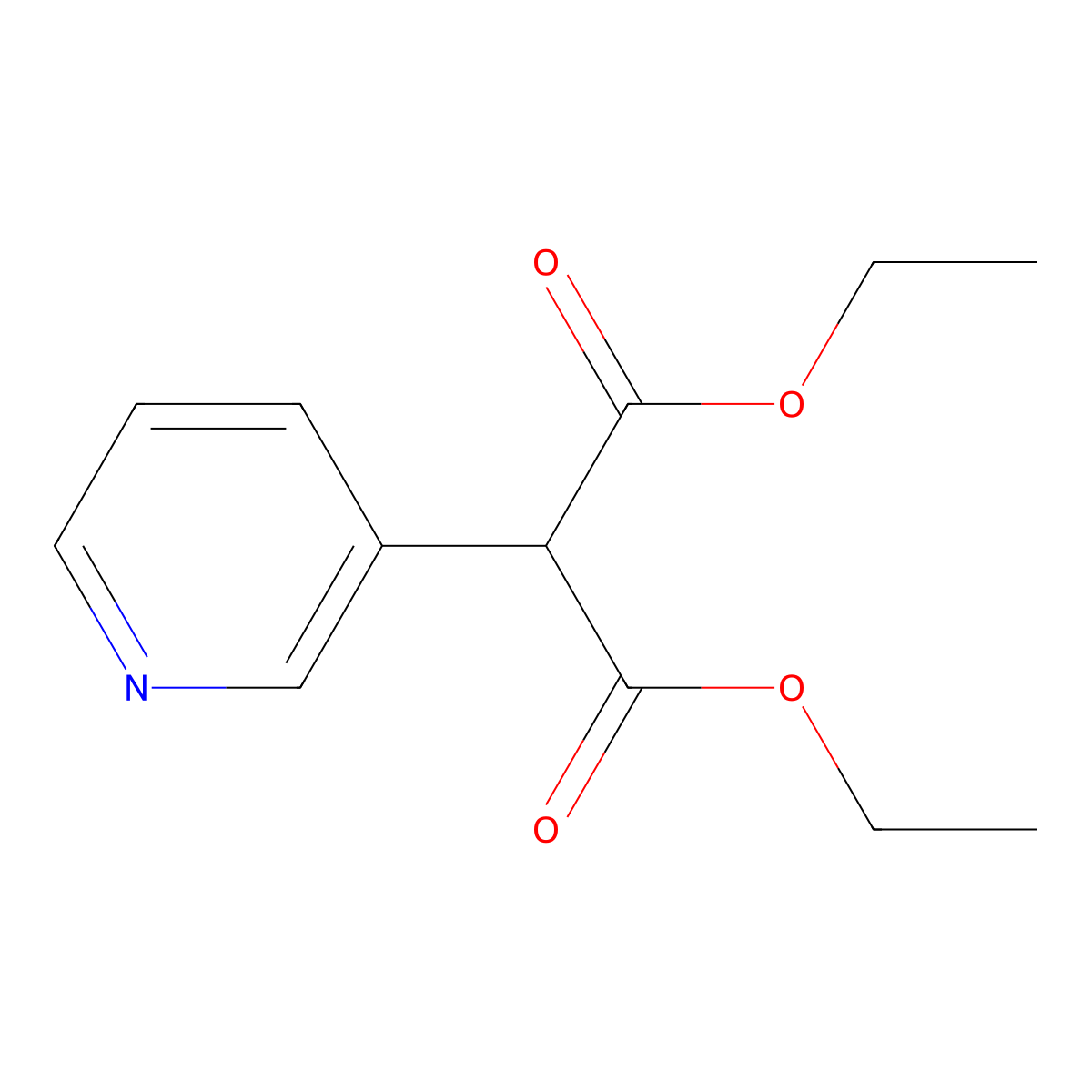 Diethyl 2-(pyridin-3-yl)malonate molecular structure, CAS 27828-72-4