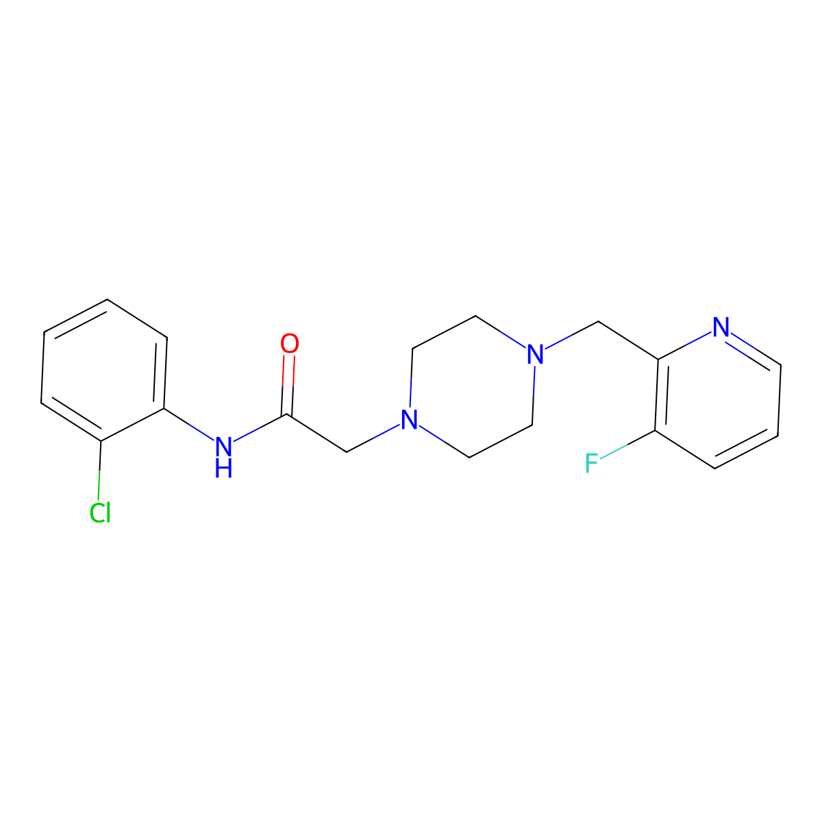 N-(2-chlorophenyl)-2-{4-[(3-fluoropyridin-2-yl)methyl]piperazin-1-yl}acetamide molecular structure, CAS 2782925-13-5