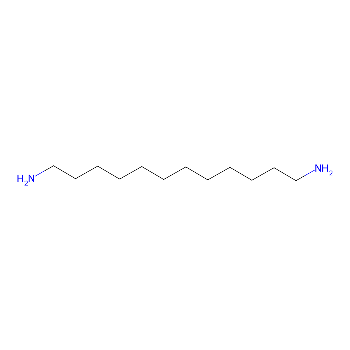 1,12-Dodecanediamine molecular structure, CAS 2783-17-7