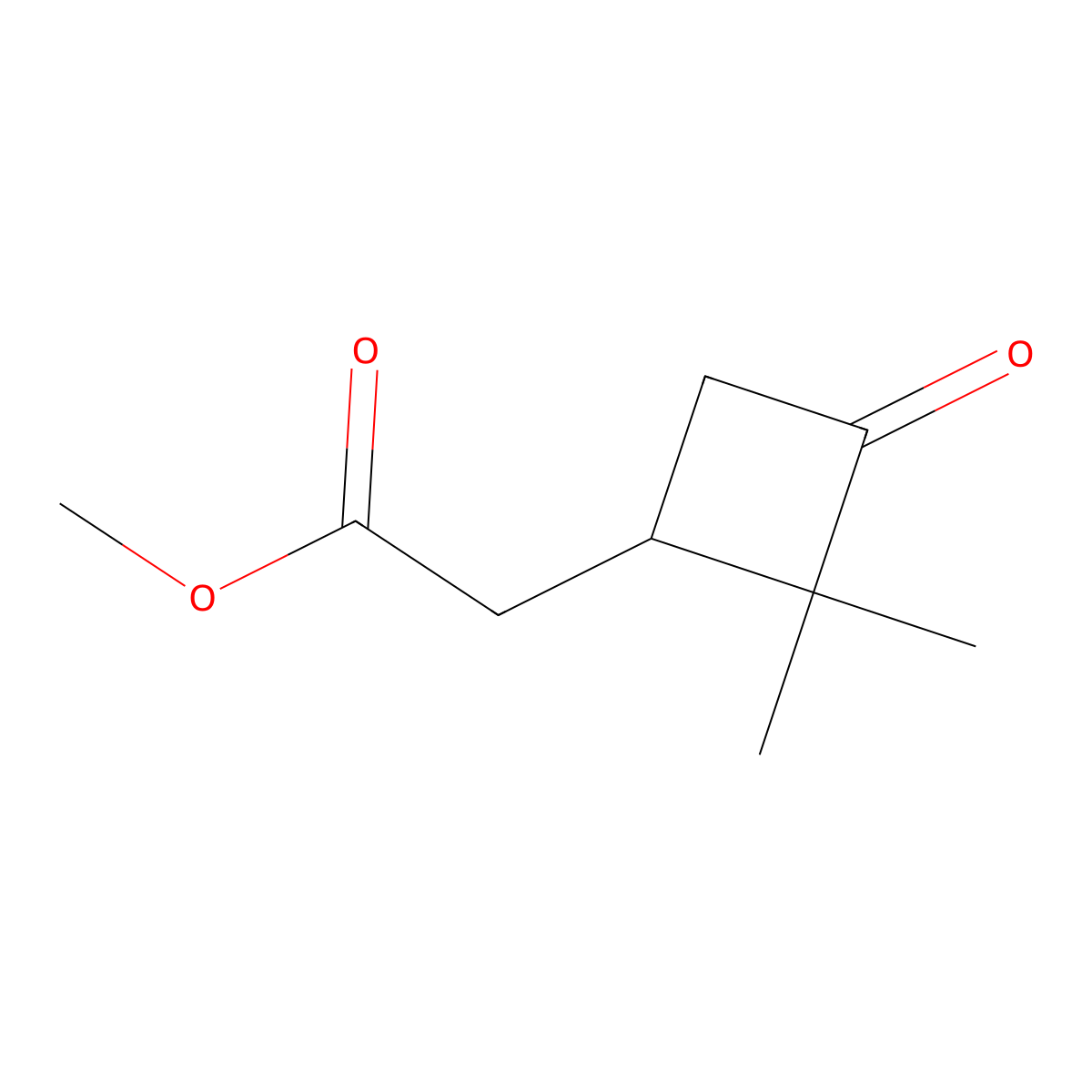 Methyl 2-(2,2-dimethyl-3-oxocyclobutyl)acetate molecular structure, CAS 27830-36-0