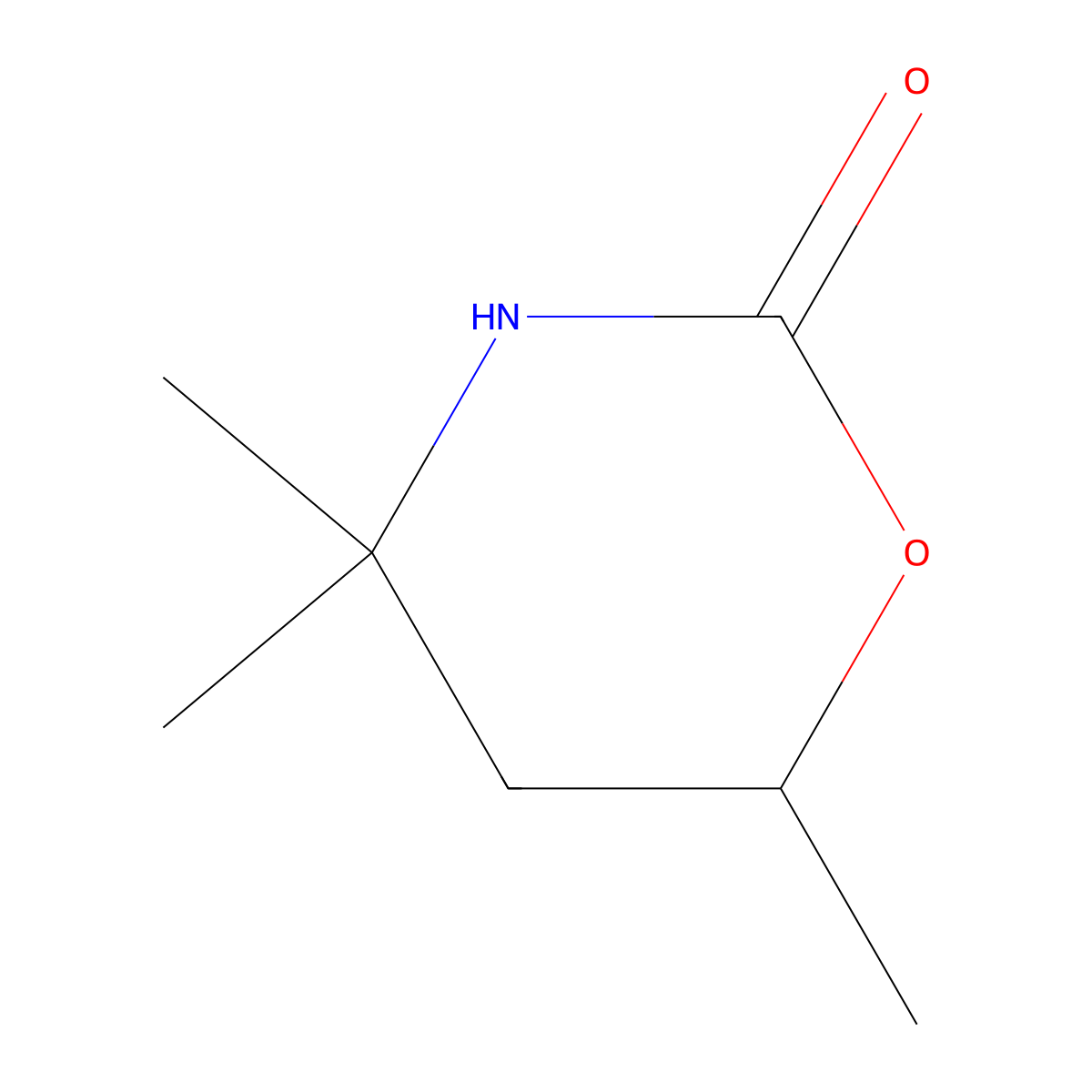 4,4,6-Trimethyl-1,3-oxazinan-2-one molecular structure, CAS 27830-77-9