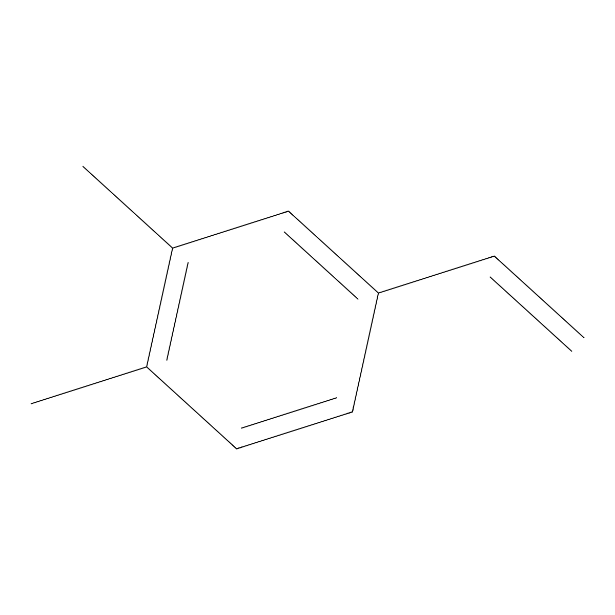 Benzene, 4-ethenyl-1,2-dimethyl- molecular structure, CAS 27831-13-6