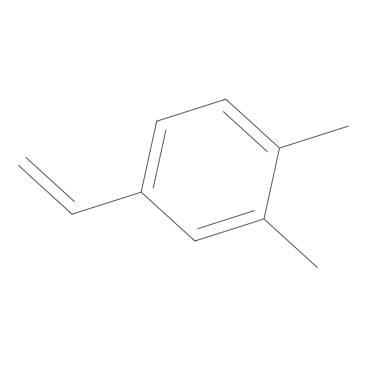 Benzene, 4-ethenyl-1,2-dimethyl- molecular structure, CAS 27831-13-6