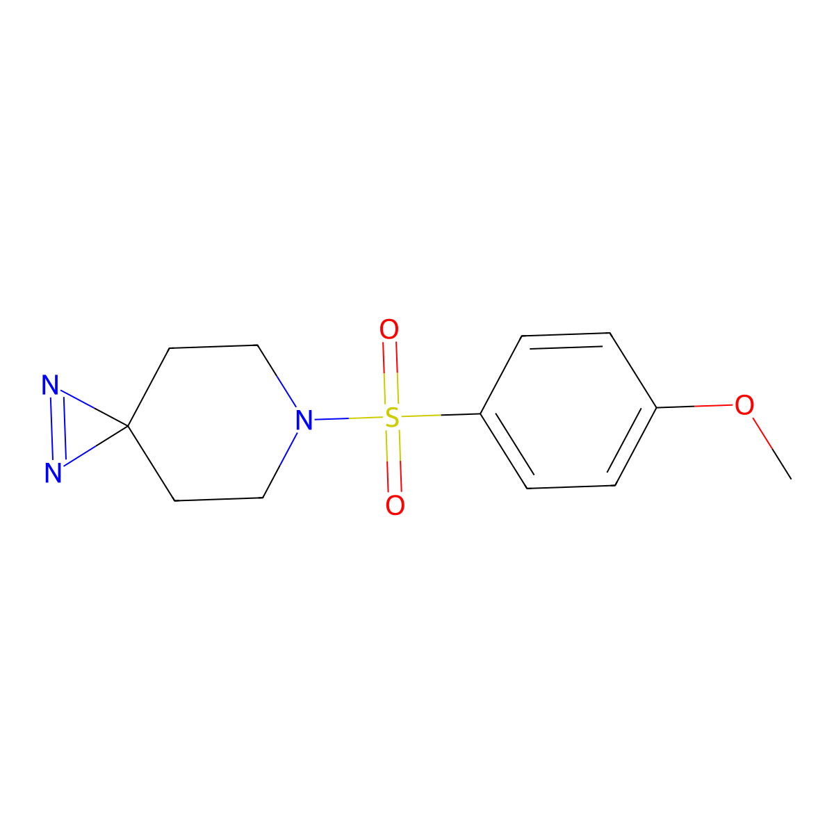 6-(4-Methoxybenzenesulfonyl)-1,2,6-triazaspiro[2.5]oct-1-ene molecular structure, CAS 2783229-57-0