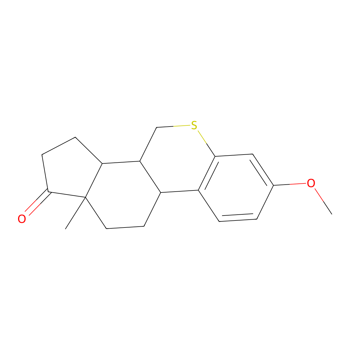 7-methoxy-11a-methyl-3,3a,3b,4,9b,10,11,11a-octahydroindeno[4,5-c]thiochromen-1(2H)-one molecular structure, CAS 27833-25-6