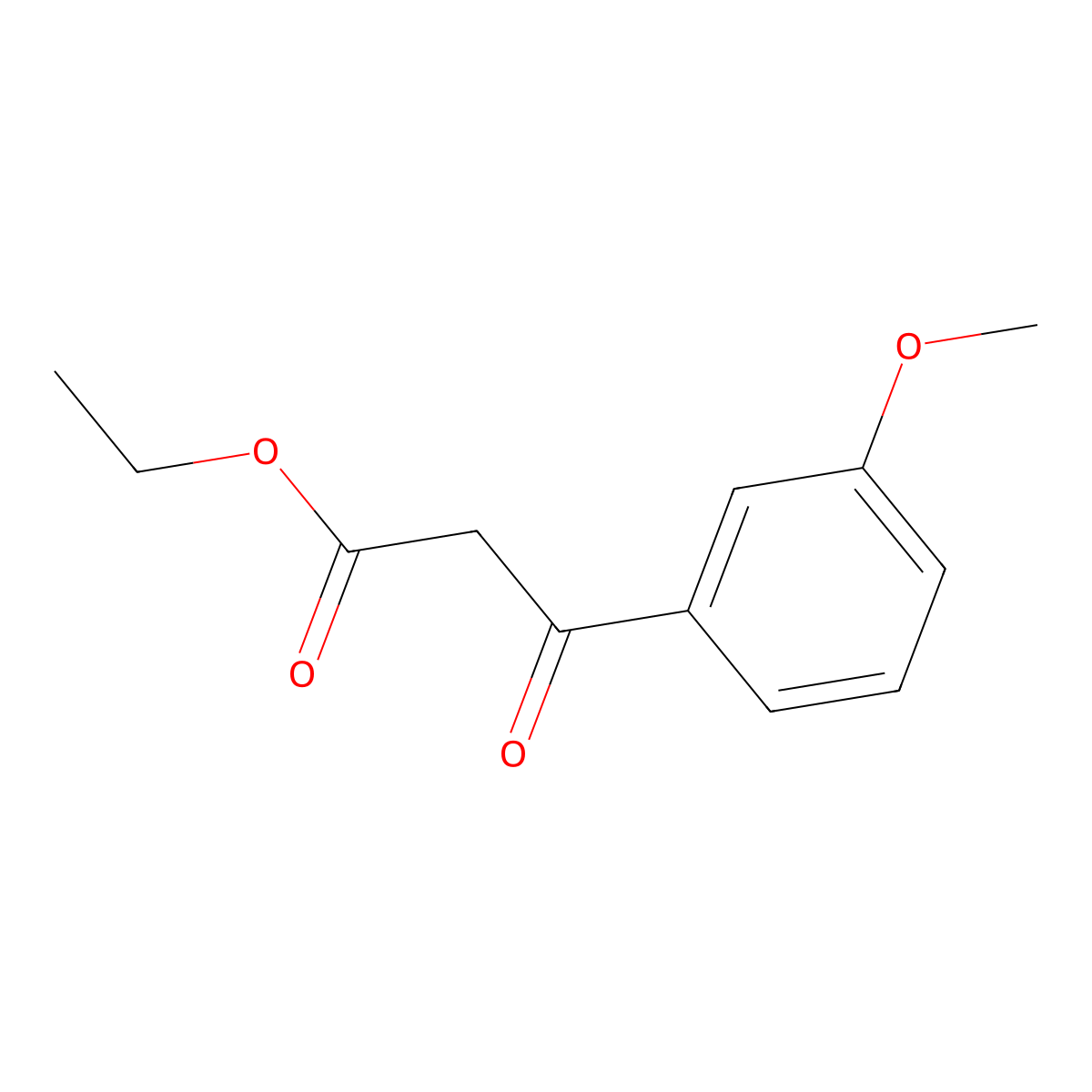 Ethyl 3-(3-methoxyphenyl)-3-oxopropanoate molecular structure, CAS 27834-99-7