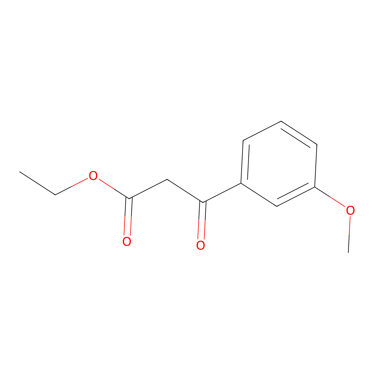 Ethyl 3-(3-methoxyphenyl)-3-oxopropanoate molecular structure, CAS 27834-99-7