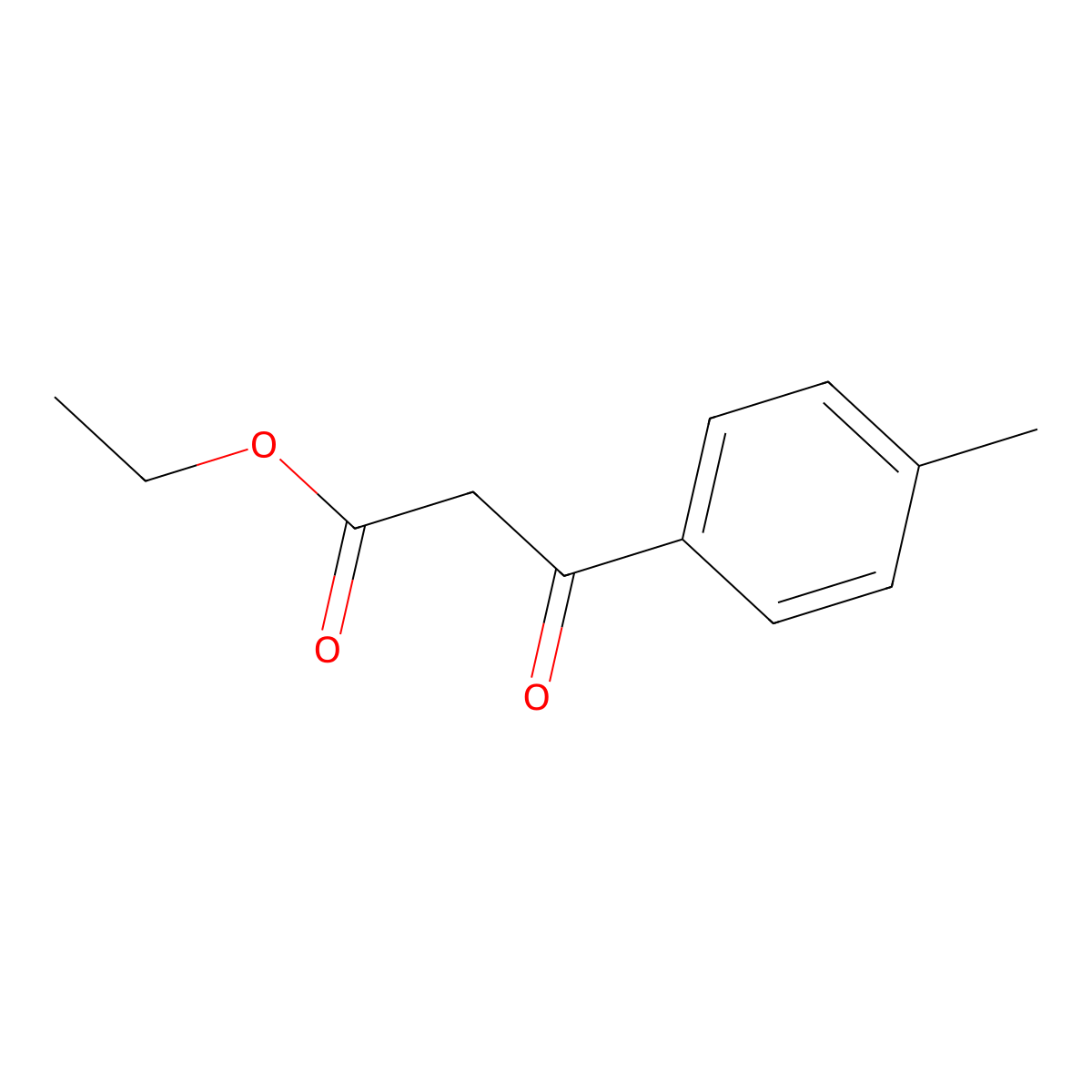 Ethyl 3-(4-methylphenyl)-3-oxopropanoate molecular structure, CAS 27835-00-3