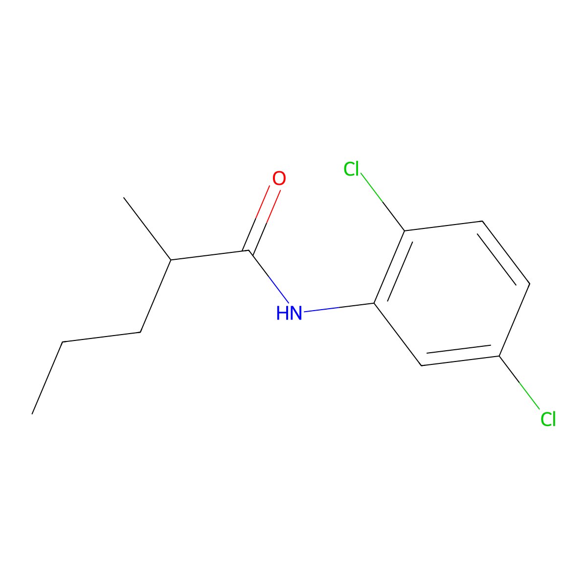 N-(2,5-dichlorophenyl)-2-methylpentanamide molecular structure, CAS 2784-32-9
