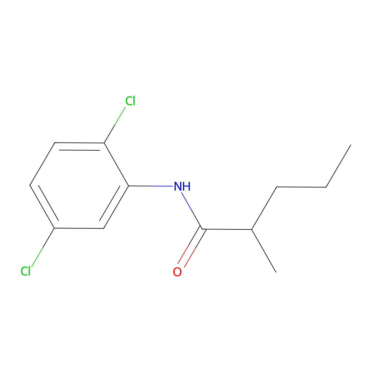 N-(2,5-dichlorophenyl)-2-methylpentanamide molecular structure, CAS 2784-32-9