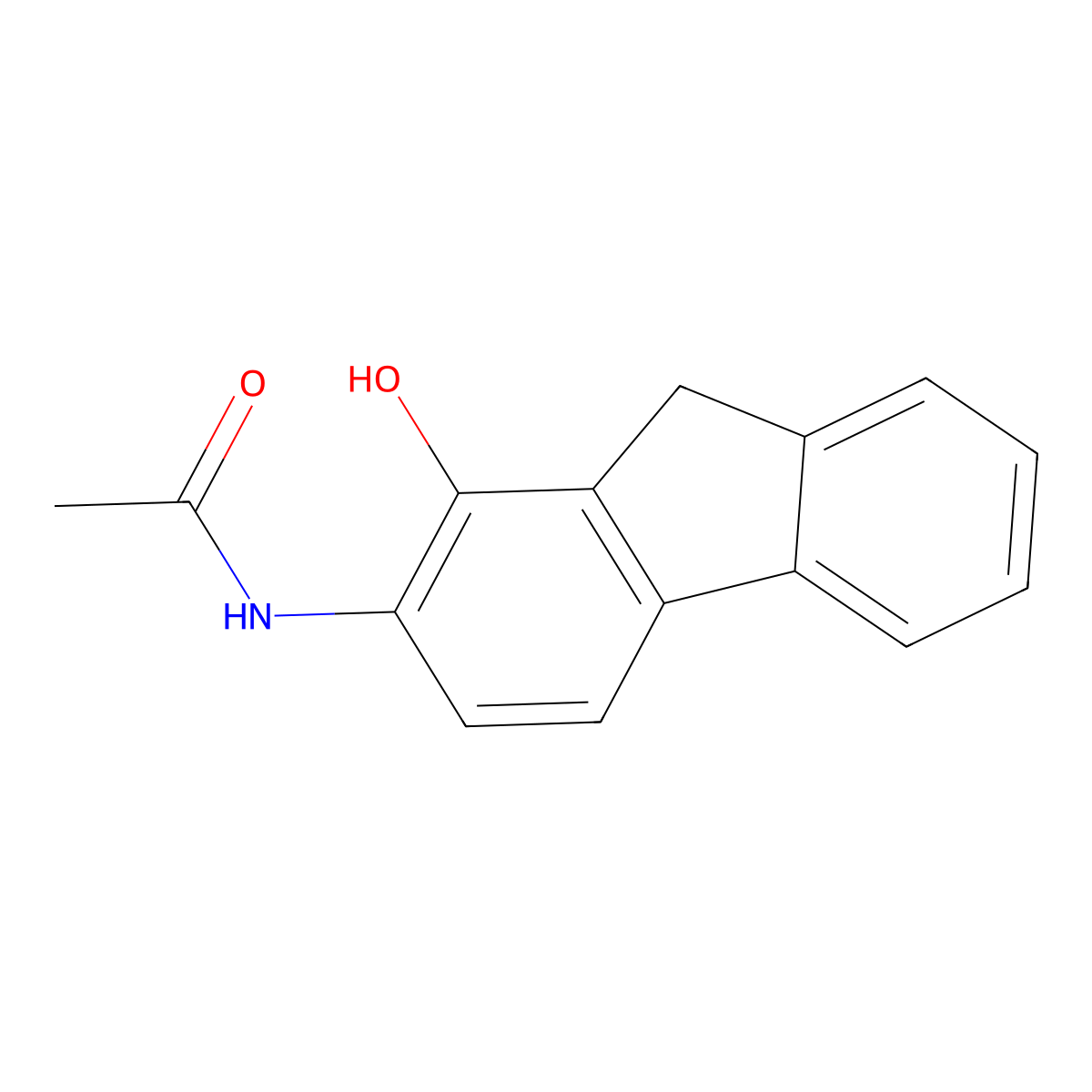 1-Hydroxy-2-acetamidofluorene molecular structure, CAS 2784-86-3