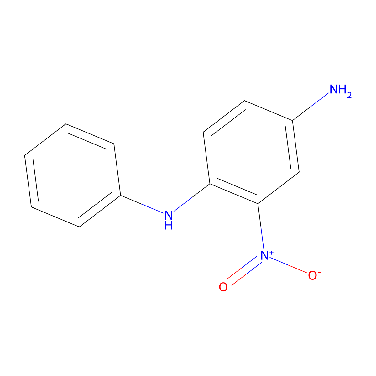 4-Amino-2-nitrodiphenylamine molecular structure, CAS 2784-89-6