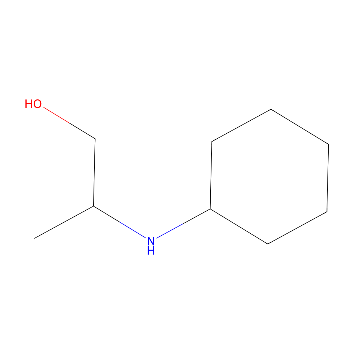 2-(Cyclohexylamino)propan-1-ol molecular structure, CAS 27840-90-0
