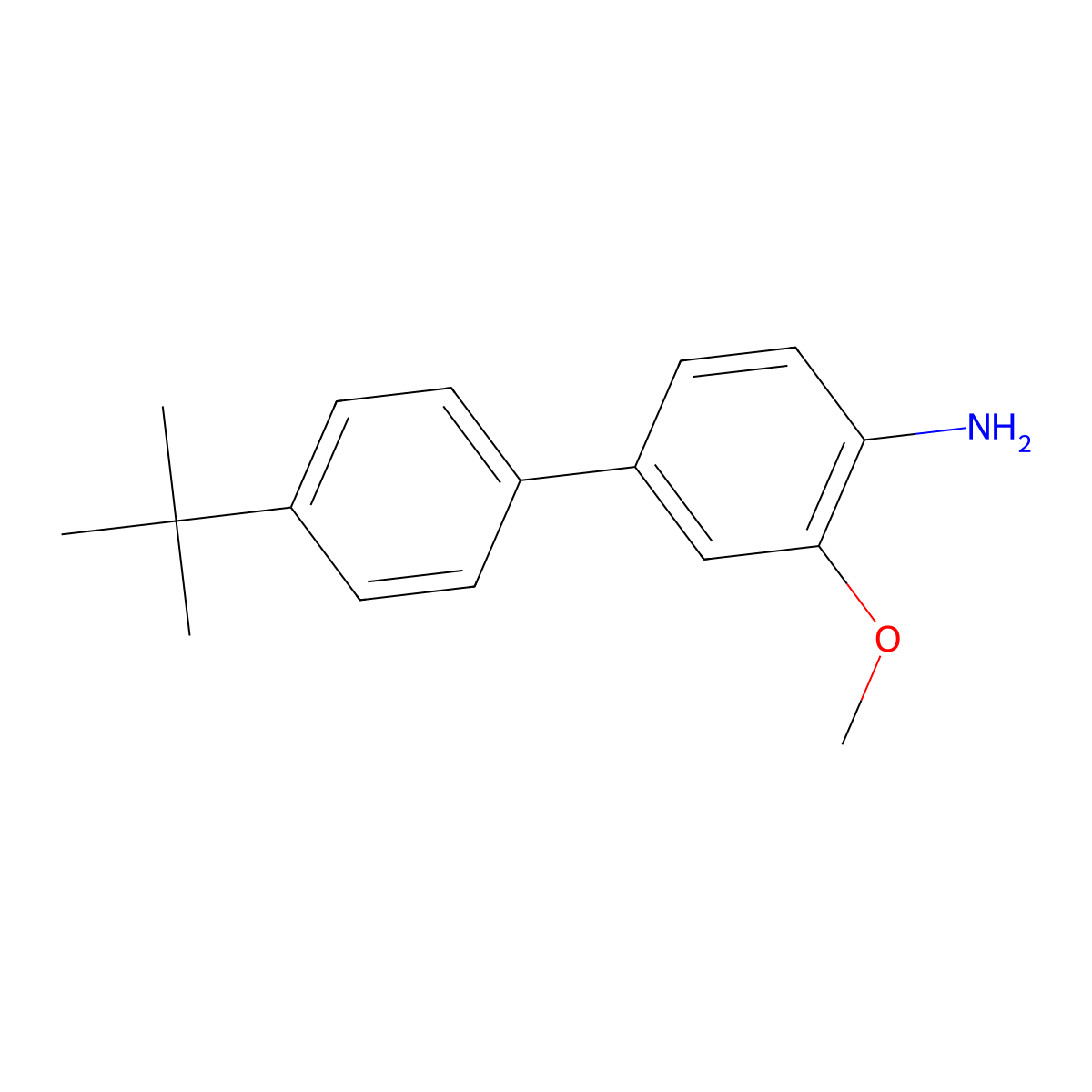 4'-(tert-Butyl)-3-methoxy-[1,1'-biphenyl]-4-amine molecular structure, CAS 2784093-33-8