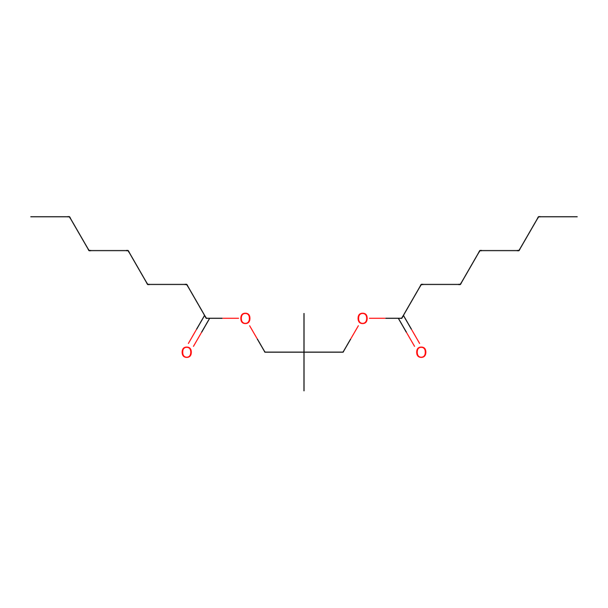 Neopentyl Glycol Diheptanoate molecular structure, CAS 27841-04-9