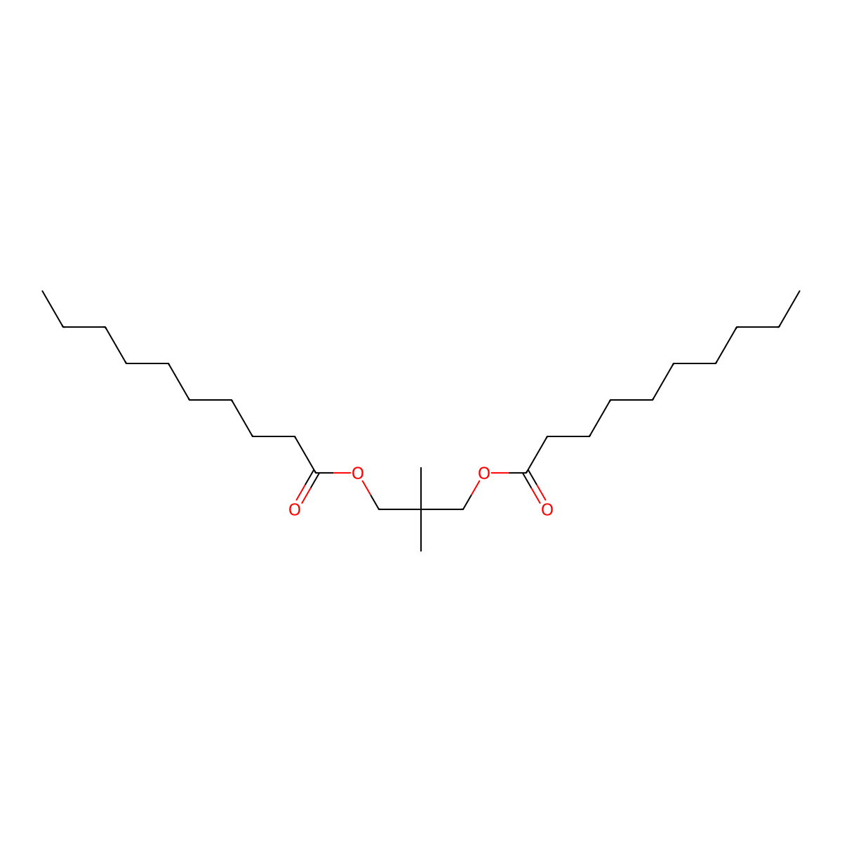 Neopentyl Glycol Dicaprate molecular structure, CAS 27841-06-1
