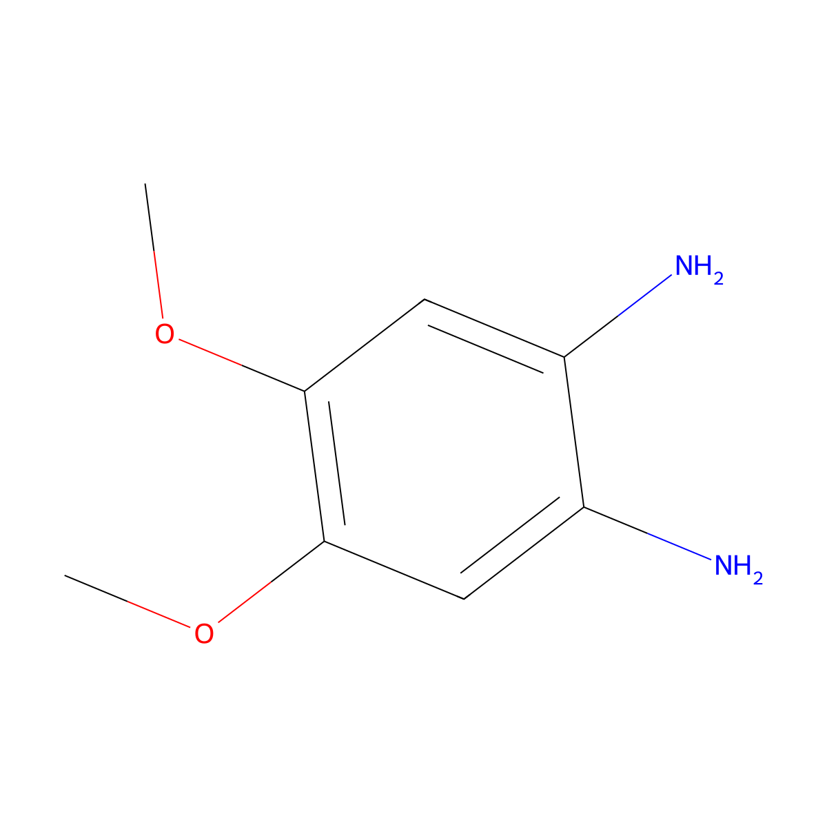 1,2-Diamino-4,5-dimethoxybenzene molecular structure, CAS 27841-33-4
