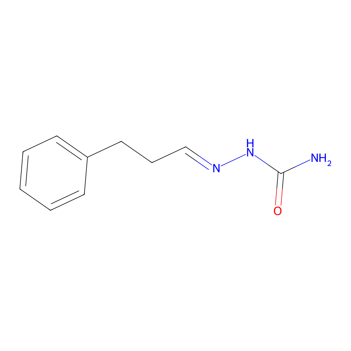 2-(3-Phenylpropylidene)hydrazinecarboxamide molecular structure, CAS 27843-08-9