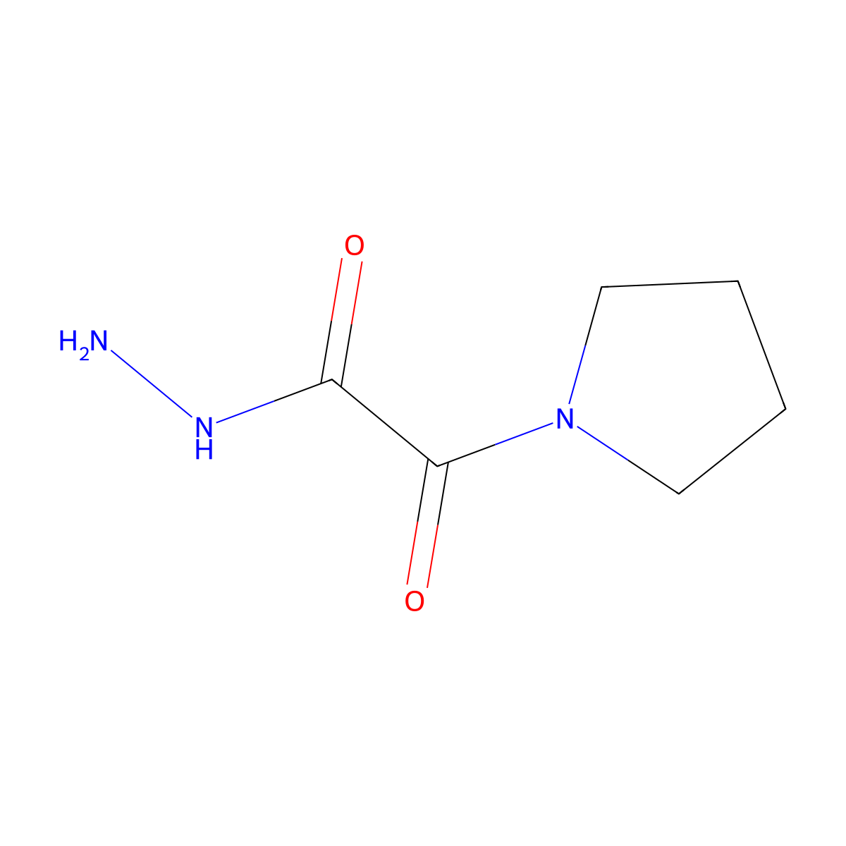 2-Oxo-2-(pyrrolidin-1-yl)acetohydrazide molecular structure, CAS 27844-18-4