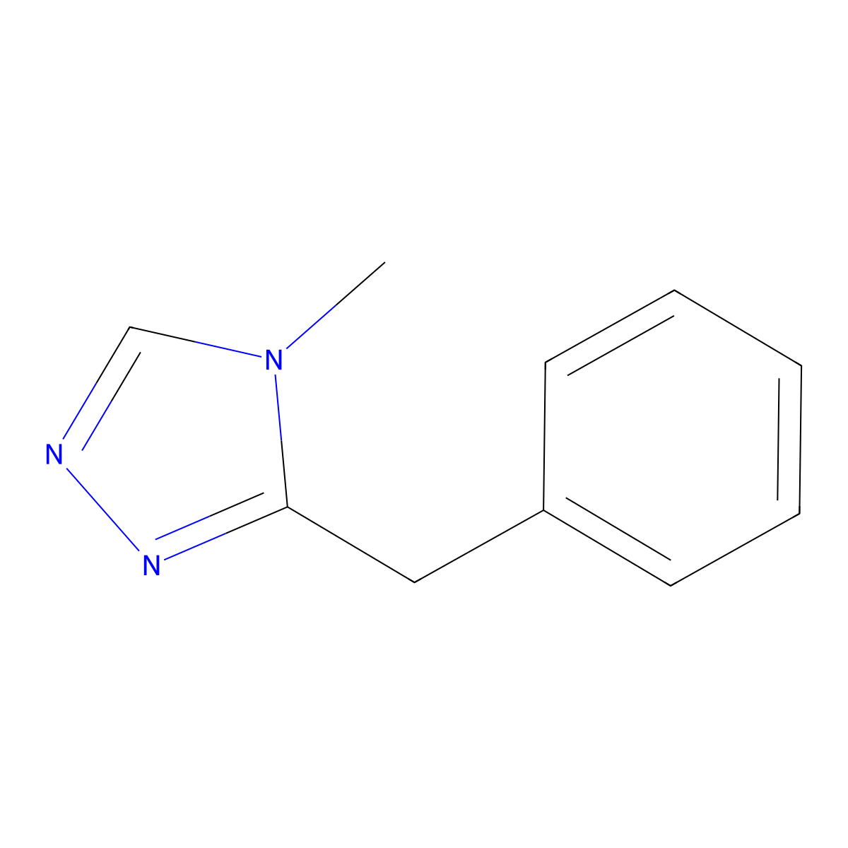 3-benzyl-4-methyl-4H-1,2,4-triazole molecular structure, CAS 27844-50-4