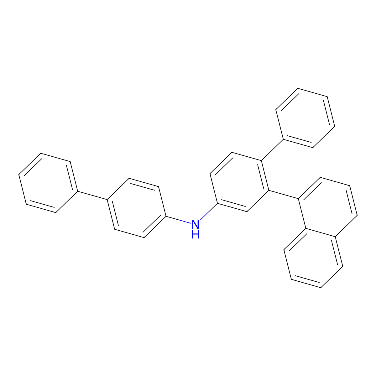N-[1,1'-Biphenyl]-4-YL-2-(1-naphthalenyl)[1,1'-biphenyl]-4-amine molecular structure, CAS 2784692-91-5