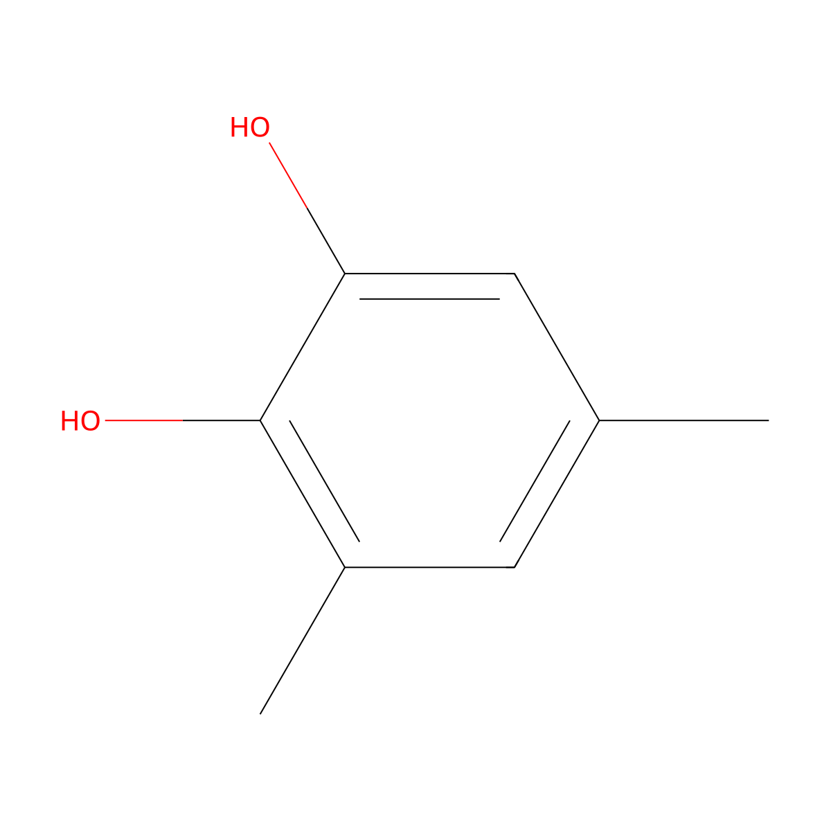 3,5-Dimethylbenzene-1,2-diol molecular structure, CAS 2785-75-3
