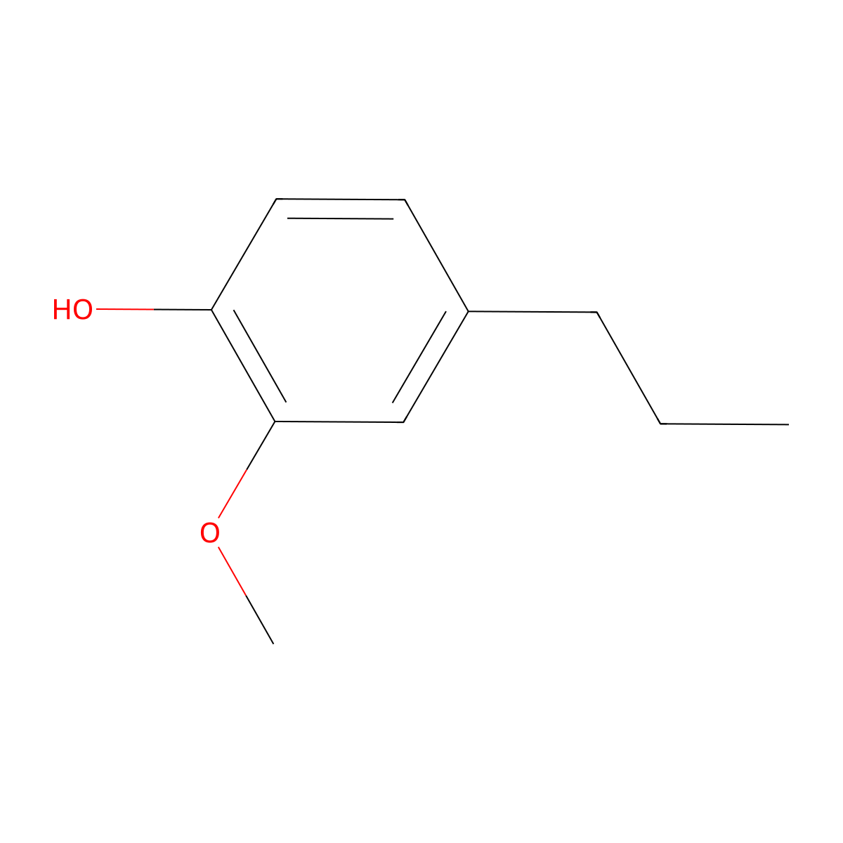 4-Propylguaiacol molecular structure, CAS 2785-87-7