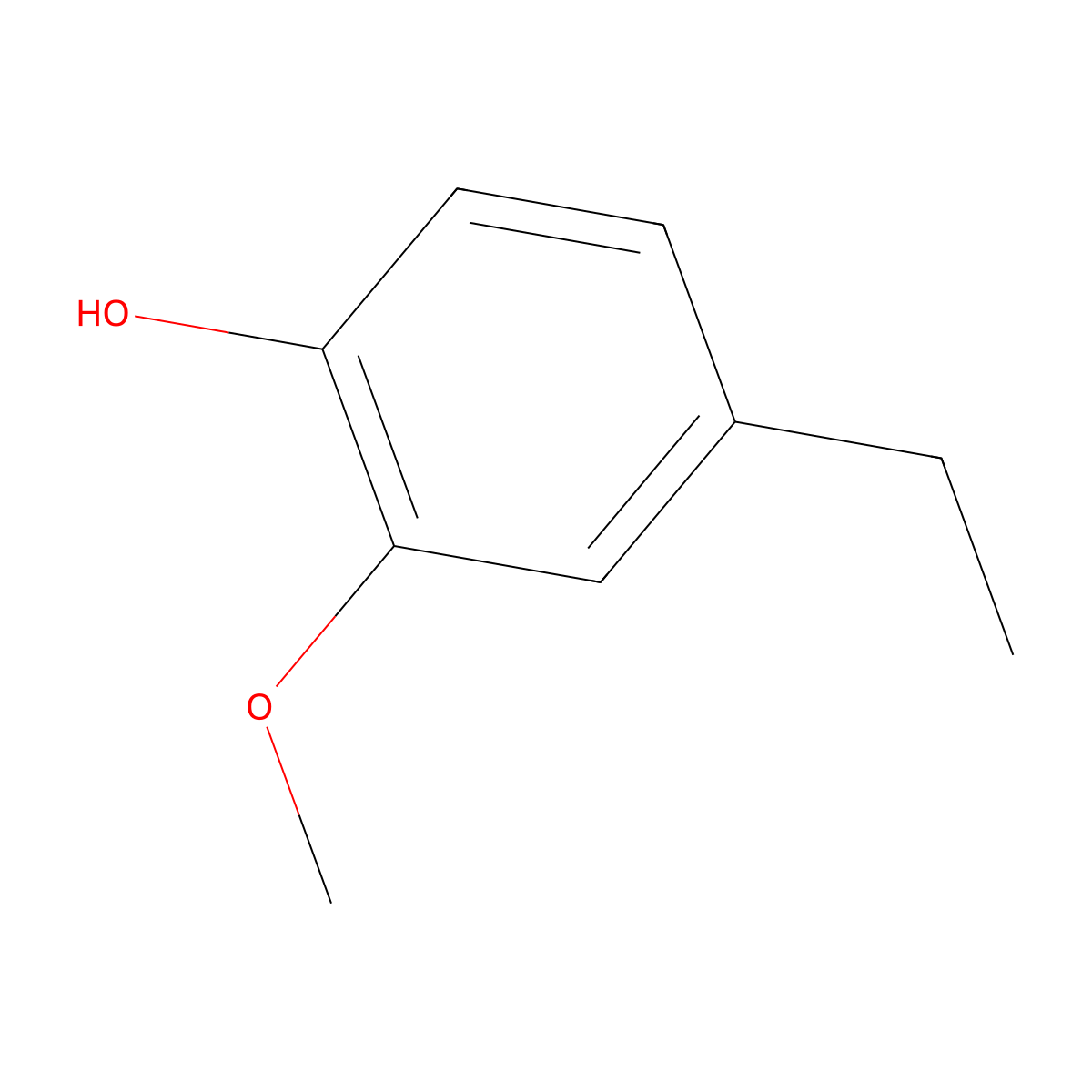 4-Ethylguaiacol molecular structure, CAS 2785-89-9