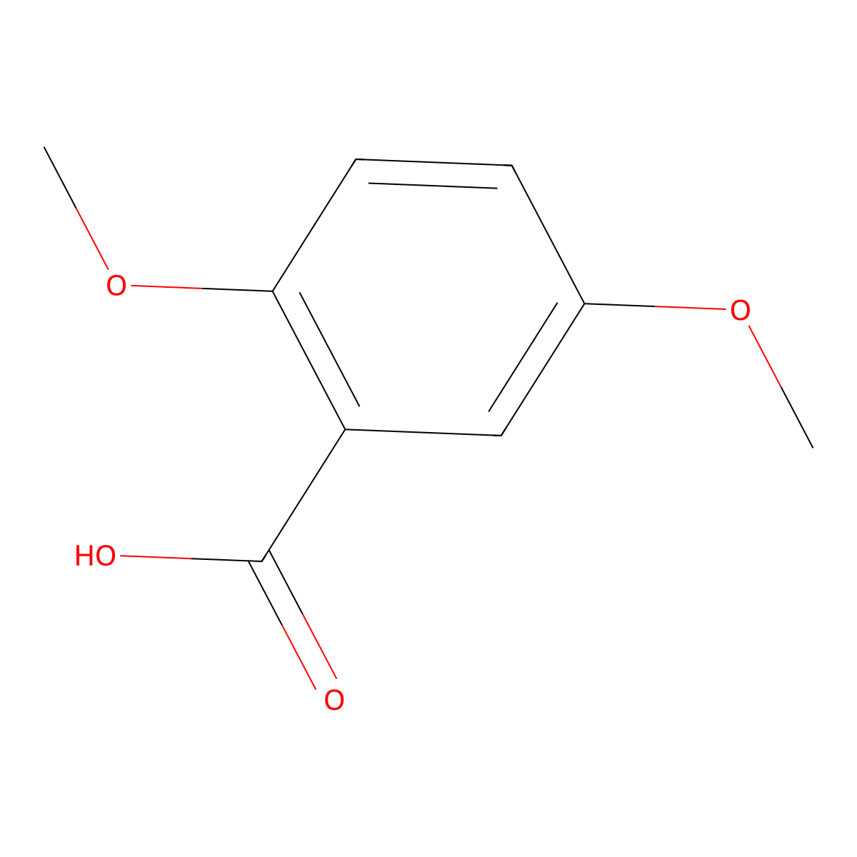 2,5-Dimethoxybenzoic acid molecular structure, CAS 2785-98-0