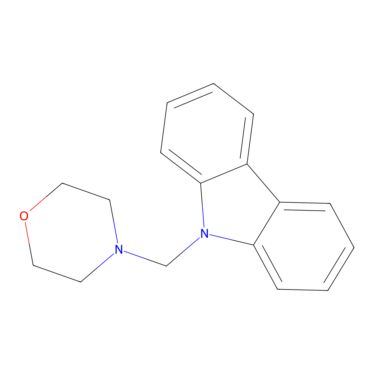 9-(Morpholinomethyl)carbazole molecular structure, CAS 27850-89-1